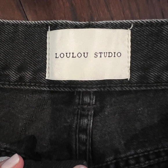 Loulou Studio Denim - Loulou Studio Charcoal Denim Pants
